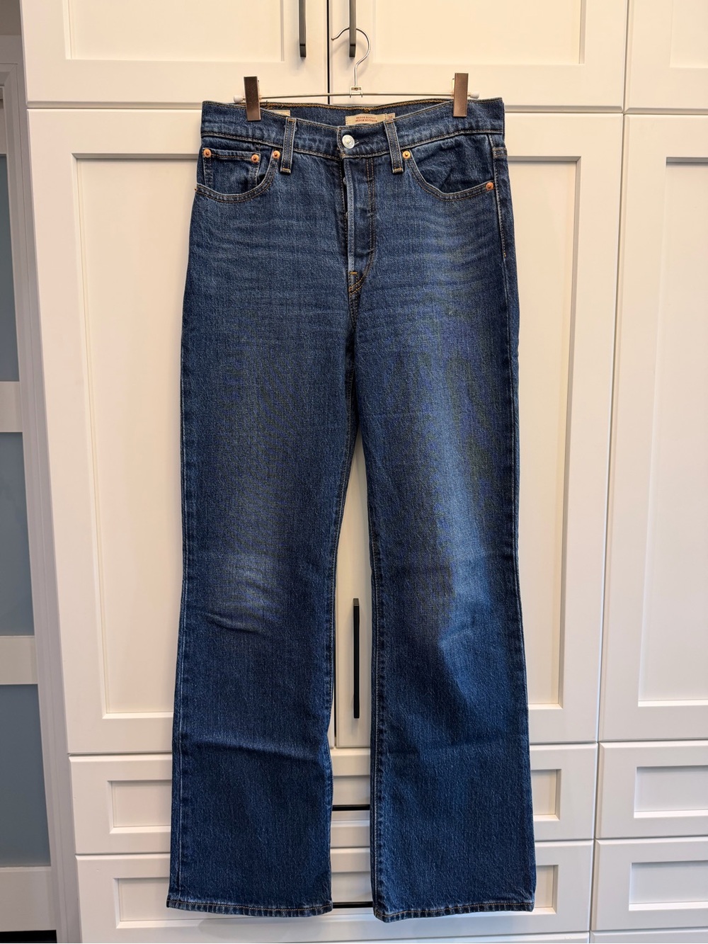 Levi's Wedgie Bootcut Dark Blue Jeans - Women's